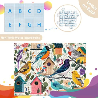 500 Pieces Puzzle for Adults,Colorful Birds Birdhouses Puzzle,Recycled Cardboard Animal Jigsaw Puzzles 500 Pieces,Challenging Puzzles Family Game Birthday Party Gift Toy for Teens Seniors 20.5 * 15in - style: Birdhouses Puzzle