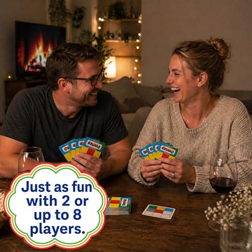 Niche Nation Games Overlap - Award-Winning Deceptively Simple Strategy Card Game for Adults and Families - 2 Player Game or Up to 8 Players - Easy to Learn Mensa Recommended Brain Game