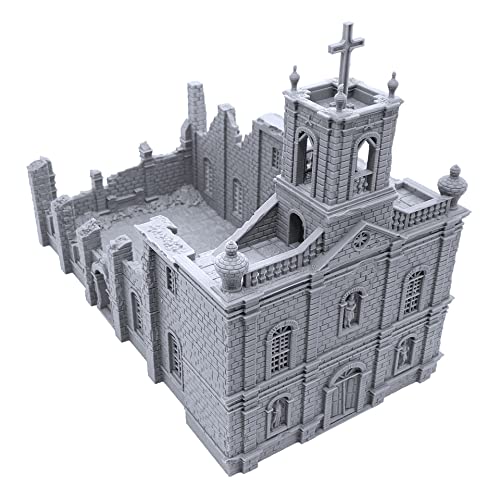 Caribbean Church by Printable Scenery, 3D Printed Tabletop RPG Scenery and Wargame Terrain 28mm Miniatures