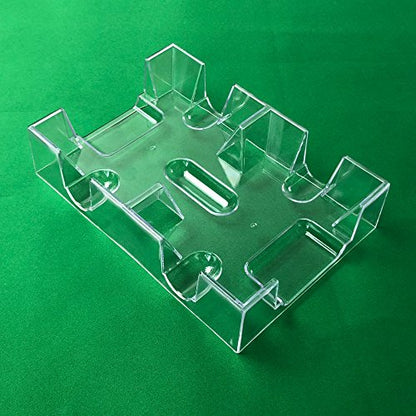 Yuanhe Clear 2 Deck Canasta Playing Card Tray-No Swivel Base - style: 2 Deck