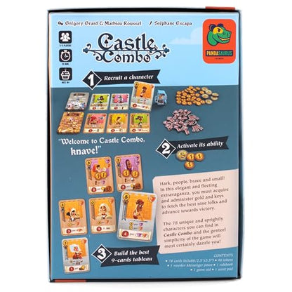 Pandasaurus Games Castle Combo Card Game - Maximize Combos in This Card Placement Strategy Game, Quick Competitive Family Fun for Kids & Adults, Ages 10+, 2-5 Players, 15-30 Minute Playtime