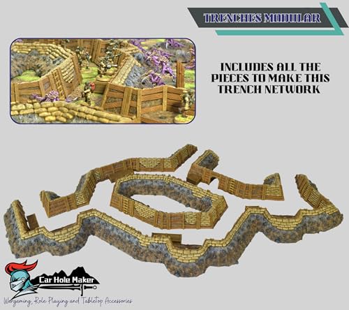 Trench Warfare Tabletop Terrain Set 28mm Scale