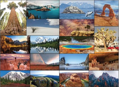 National Parks Puzzle 100 Piece for Kids - USA Jigsaw Puzzle | Featuring Acadia, Yellowstone, Zion & more, great national park gift for kids - style: Our National Parks 100pc