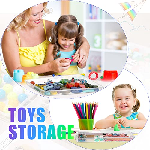 Maitys 15 Pack Plastic Art Trays 12 x 16 Inch Activity Crafts Trays Sensory Tray DIY Projects, Painting, Beads, Jewelry Office Home Organizer Arts and Crafts Supplies(Clear) - color: Clear