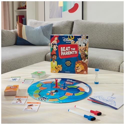 Spin Master Games Beat the Parents Disney Edition Family Game | Kids Vs Parents Disney Trivia, Active Drawing & Acting Challenges, Awesome For Family Game Night, For 2+ Players, Ages 8+ - color: Disney Edition- Beat the Parents