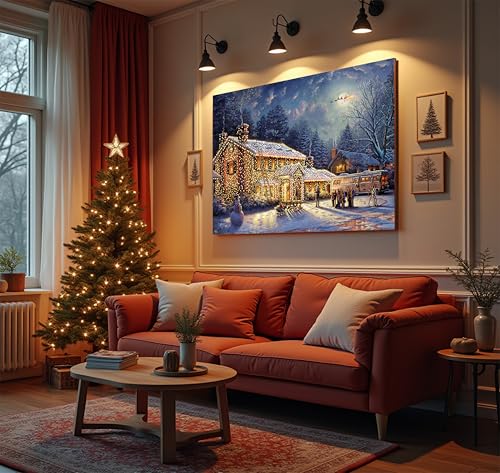Jigsaw Puzzles 1000 Pieces - Puzzles for Adults - Christmas Family Snowman Deer Town Holiday Impossible Difficult Challenging Puzzles - color: Christmas Family Snowman Deer Town