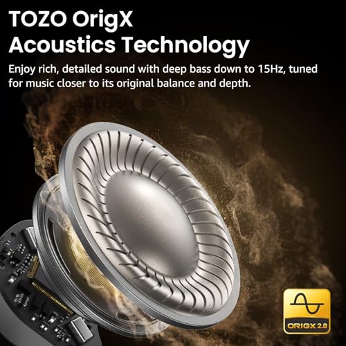 TOZO NC9 Hybrid Active Noise Cancelling Wireless Earbuds, 60H, LED Display | 6 Mic ENC Clear Calls, Deep Bass Sound, IPX8 Waterproof, in Ear Bluetooth 5.3 Headphones,32 EQs via APP, Comfort Fit Ear Buds - color: Blue