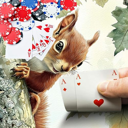 Cute Little Squirrel for MTG & TCG Playmat Mouse Pad,BFDHGQZC 24" x 14" Game Mat for MTG/RPG/CCG Trading Card Game Playmats Table Mat Perfect for Card Games Video Games Computer Office - color: Cute Little Squirrel