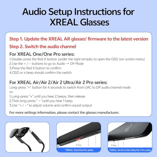 AR Glasses Adapter for Steam Deck/Switch 2/ROG Ally X, 4K@60Hz/2K@120Hz, 100W PD Charging, 10Gbps Data, No Dock Needed, for XREAL/Rokid, iPhone 17/16/15 Pro/iPad/Laptop, - color: Black & Orange