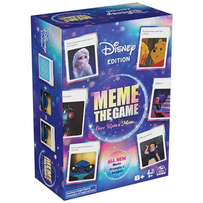 Spin Master Games Disney Meme the Game Card Game | Hilarious Family Caption Contest Game, Pair Disney Scenes with Funny Prompt Cards, For 3-6 Players, Ages 8 & Up - style: Disney Meme Board Game