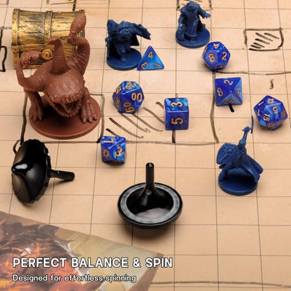 CZYY D20 Spinning Top Dice, EDC Fidget Desk Toy for Tabletop RPG Gamer | Spinning Top Design with D20 Numbers, 3D Printed Resin, Accessories for Tabletop Games, Desk Display & Gamer Gifts