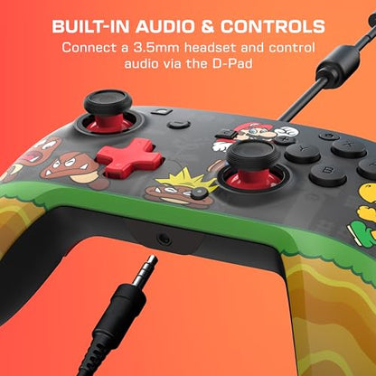 Turtle Beach Rematch Wired Controller Goomba Stomp Nintendo Switch 2 | Nintendo Switch 2, Lite, OLED, Hall-Effect Thumbsticks, 2 Mappable Buttons, Glows-in-the-Dark, C-Button, Goomba Stomp - color: Goomba
