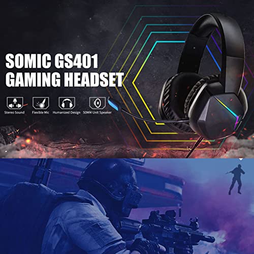 Wired Stereo Gaming Headset with Detachable Microphone for PCs Laptops and Game Consoles Comfortable Design (Without 3.5mm Plug) - size: Without 3.5mm plug