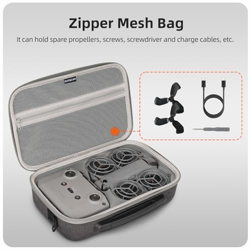 Carrying Case for DJI Neo 2 Fly More Combo Accessories, Portable Travel Shoulder Bag for DJI Neo 2 Drone, RC-N3 Remote Controller and Intelligent Flight Battery