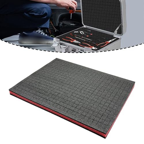 Toolboxes Foam Sponge Insert Game Box Board Cases Pre Cut Segments Customizable Drawer Padding Shock Absorbing Suitable for Camera Cases to, Black red Black 5CM - size: black red black 5CM