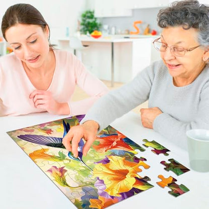 6 Packs 36 Pieces Large Puzzles for Seniors,Dementia Puzzles for Elderly Adults,Jigsaw Puzzles for Adults Seniors with Alzheimer's Dementia with 6 Storage Bags - style: Dog Birthday Flowers