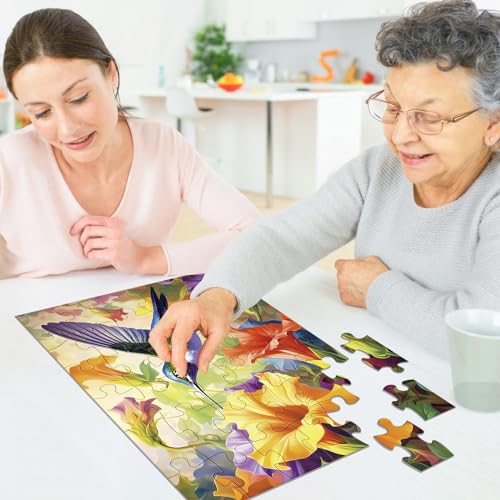 6 Packs 36 Pieces Large Puzzles for Seniors,Dementia Puzzles for Elderly Adults,Jigsaw Puzzles for Adults Seniors with Alzheimer's Dementia with 6 Storage Bags - style: Dog Birthday Flowers