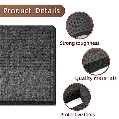 DECOHS 4 Pcs Pick and Pluck Foam- 16 x 12 x 2 Inch Pick Apart Foam Insert- Pluck Pre Cube Sheet Foams with Bottom Use for Board Game Box Cases Storage Drawer - size: 1 Size - 4 Pieces - 16 x 12 x 2 inches