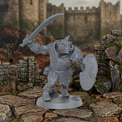 Fantasy DND Miniatures- Role Playing Tabletop Game Minis Orc Boar Fighter AS1029 | Premium 1:56 scale unpainted miniatures set; ideal fantasy Rpg Figure collection for tabletop rpg game custom painters.