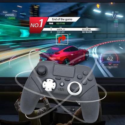 Eagolloar Wireless Elite Controller Compatible for PS4, Modded Game Controller with Back Paddles Support Programming