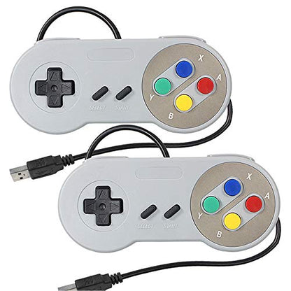 TOOPONE 2 Pack Retro USB Controller Gamepad Joystick, USB PC Super Classic Controller Joypad Gamestick for Windows PC MAC Linux Raspberry Pi 3 Sega Genesis Higan