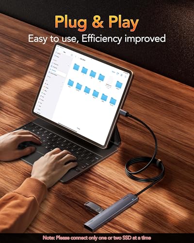 Aceele USB C Hub 10Gbps, 4 Port USB 3.2 Gen 2 Hub, USBC to USB-C Hub with 60cm/2ft Long Extension Cable, USBC Adapter Data Hub for MacBook Pro, MacBook, Samsung Chromebook and More - style: 60cm (4C)