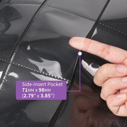 Fire-Resistant Trading Card Binder 9 Pocket, 540 Capacity | Black Card Album for MTG, TCG, and Other Game Cards, with 9 Rigid Card Holders and 100 Snug Fit Sleeves