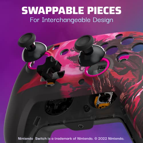 PDP REMATCH Enhanced Wired Nintendo Switch Pro Controller, Switch Lite/OLED Compatible - The Legend of Zelda: Breath of the Wild (Calamity Ganon)