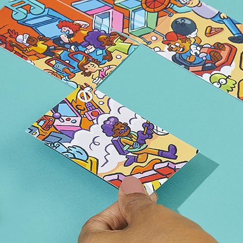 Hasbro Gaming Puzl It Game, Competitive Puzzle Card Game, Kids & Family Games, 2 to 6 Players, Pizza Party Theme, Fun Summer Activities, Vacation Travel Essentials, Ages 7+