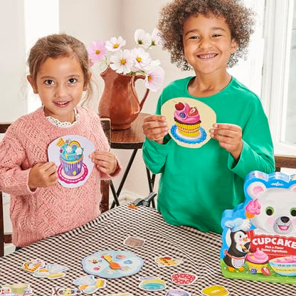 eeBoo: Cupcake Shaped Spinner Game - Animal & Baking Themed Game for Kids, Spin to Collect Ingredients, Preschool, Ages 3+, 2-4 Players - style: Cupcake