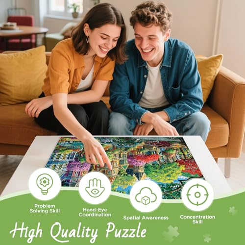500 Piece Puzzle for Adults,Urban Street Jigsaw Puzzle for Adults Elderly, Birthday Party for Family, Funny Puzzle, Challenging Games 20.5×15 in - style: Urban Street