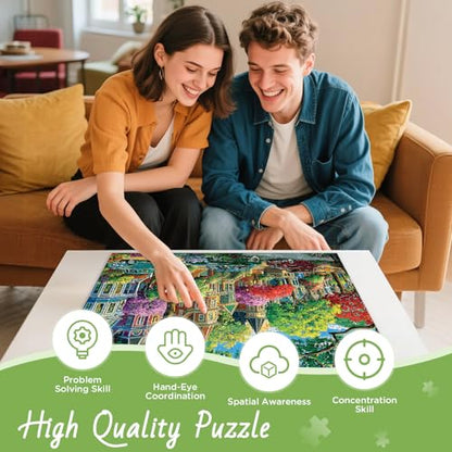 500 Piece Puzzle for Adults,Urban Street Jigsaw Puzzle for Adults Elderly, Birthday Party for Family, Funny Puzzle, Challenging Games 20.5×15 in - style: Urban Street