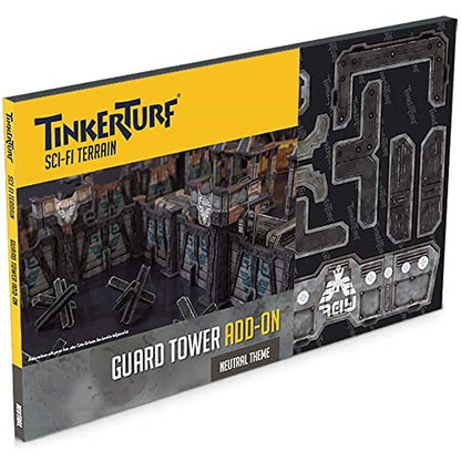 TinkerTurf Guard Tower Add-On: Neutral Sci-Fi Terrain, Sturdy & Affordable, Easy to Assemble, 1+ Players, Ages 9+ - style: Neutral