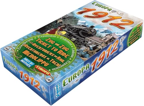 Asmodee Ticket to Ride Europa 1912 Board Game EXPANSION - Expand Your Railway Empire Across Europe! Fun Family Game for Kids & Adults, Ages 8+, 2-5 Players, 30-60 Minute Playtime - style: Game Expansion