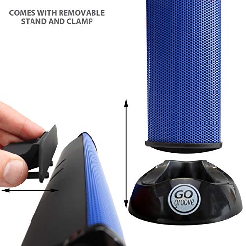GOgroove SonaVERSE 노트북 컴퓨터용 USB 스피커 - 모니터용 클립온 휴대용 외부 스피커 디자인의 USB 전원 미니 사운드 바, 디지털 오디오 입력 및 전원용 케이블 1개 (블루) - color: 블루.