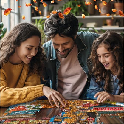 White Mountain 1000 Piece Jigsaw Puzzle Vintage Country Scenic Puzzle with Large Pieces Gift for Adults and Family 24" x 30" - Country Cafe