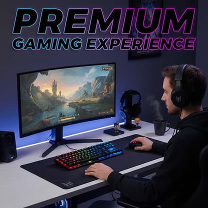 TECWARE Phantom 87 Key Wired TKL Mechanical Gaming Keyboard | Outemu Brown Linear Switch | 16.8M RGB LED | 18 Lighting Modes | N-Key Rollover | 1000Hz Polling | Software Customizable | PC & Mac - color: Brown Switch