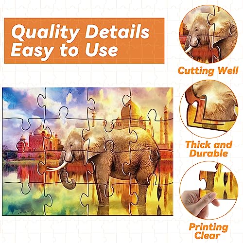 5 Packs 16 Piece Large Jigsaw Puzzles for Dementia Alzheimer’s Products Activities Alzheimer’s Puzzles Memory Cognitive Games for Elderly Seniors with 5 Storage Bags Gift for Elderly Adults Animal - style: Animal