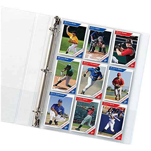 Avery® 9 Pocket Trading Card Pages for 3 Ring Binder, Pokemon Cards, Pack of 10, Holds 90 Cards Total (76016)