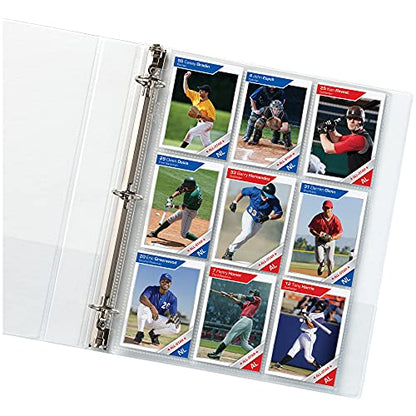 Avery® 9 Pocket Trading Card Pages for 3 Ring Binder, Pokemon Cards, Pack of 10, Holds 90 Cards Total (76016)
