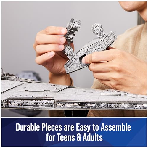 4D Build, Star Wars Deluxe Imperial Star Destroyer 3D Model Kit, Star Wars Collectibles & Desk Decor, Adult Puzzle, Building Toys, 278 Pieces, 3D Puzzles, Gift Ideas for Ages 12 & Up - style: Deluxe Imperial Star Destroyer 278 pcs