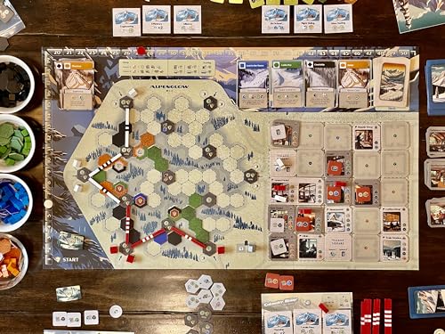 Alpenglow: The Ski Resort Board Game | Fun Strategy Game for Adults and Teens | 2-5 Players | Includes Apres Ski Expansion