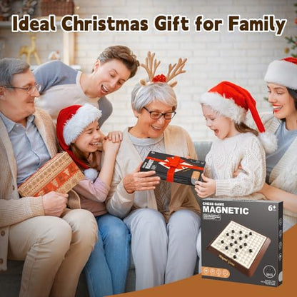 Magnet Game, Board Games for Kids 8-12, Family Games for Kids and Adults, Magnetic Game Chess with Storage Board for Family Game Night, 2-4 Players