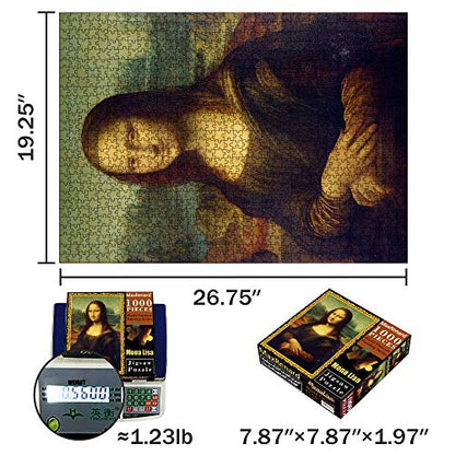 MaxRenard Game 1000 Pieces Jigsaw Puzzle Fine Art Collection Toy Leonardo Da Vinci Mona Lisa - color: A003
