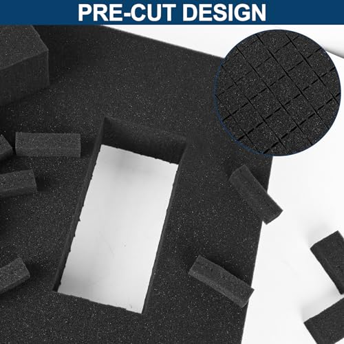 4 Pcs Pick and Pluck Foam Sheets 16" L x 12" W x 2" T Polyurethane Pick Apart Foam Inserts Pads with Bottom Use for Camera, Interlocking Case, Tool Box, Board Box, Storage Drawer, Black - size: 1 Sizes - 4 Pcs -16 x 12 x 2 Inches
