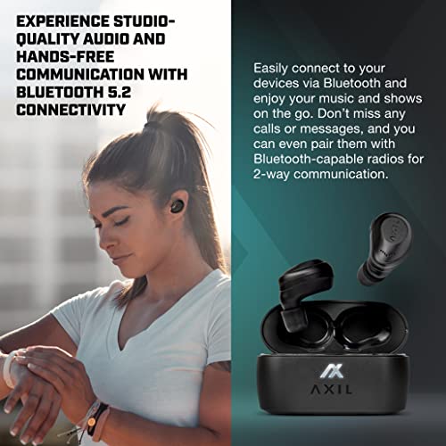AXIL XCOR PRO Wireless Bluetooth Earbuds, HearPRO Enhancement | Touch Control, Dust & Water Resistant, Wind Resistant, True Wireless Earbuds For Hearing Protection And Enhancement