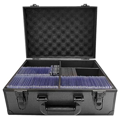 Toploaders Storage Box, Hard Toploaders Storage Case for 3" x 4" 35pt Rigid Card Holders, Card Deck Box Fits Cards, Top Loaders and Magnetic Card Holders (Black)