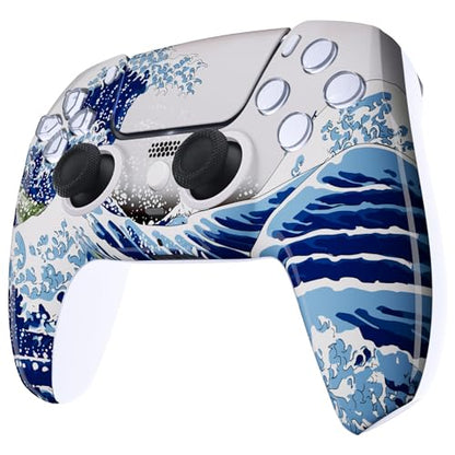 MODDEDZONE M Series Custom controller for PS5 - Wireless, OEM-Quality Custom Designs for Playstation 5 Controller- Diverse & Unique Styles for Enhanced Gaming (Wave) - color: Wave