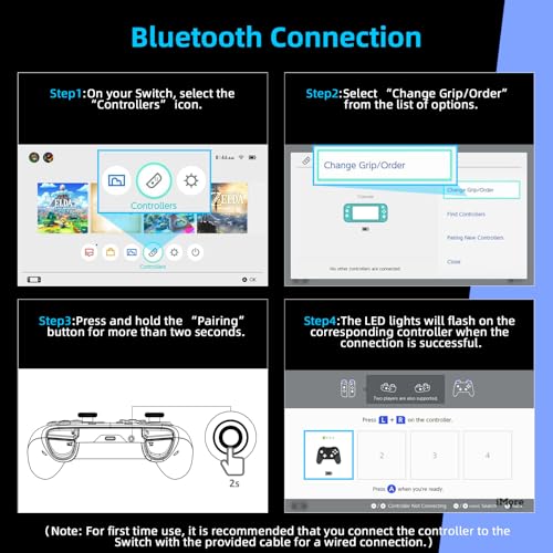 NexiGo Wireless Controller (No Deadzone) for Switch 2 and Switch, Extra Controllers for Nintendo Switch Controllers, Bluetooth Switch Controller, Turbo and LED Light (White & Blue) - color: Arctic Chiller, style: Regular