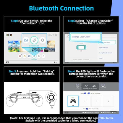 NexiGo Wireless Controller (No Deadzone) for Switch 2 and Switch, Extra Controllers for Nintendo Switch Controllers, Bluetooth Switch Controller, Turbo and LED Light (White & Blue) - color: Arctic Chiller, style: Regular